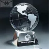 Personalized Engraved Crystal Global Paperweight With Cube Base For Business Corporate Gifts