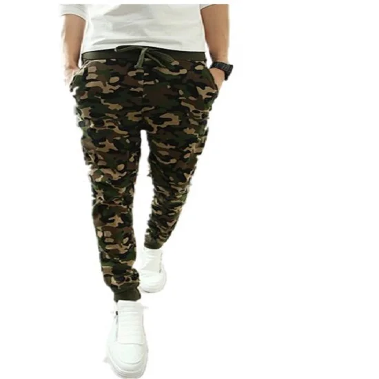 

Fashion Gym Camouflage Tapered Sweat Harem Pants For Men track pants