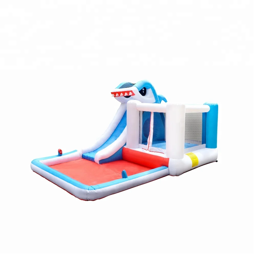 

Spay shark water slide Inflatable Bounce House Jump Bouncy Castle Water Slide, N/a