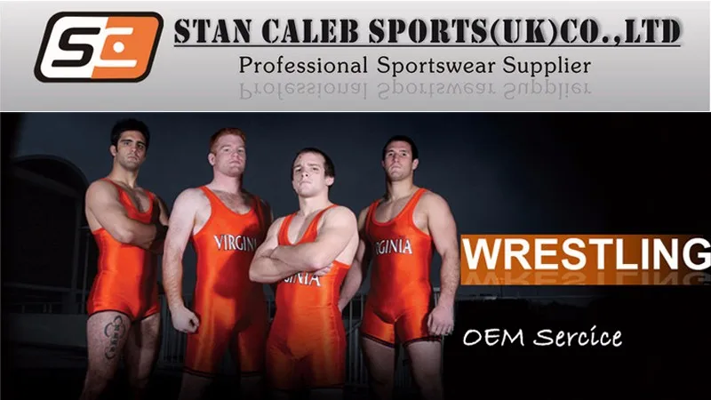 Stan Caleb latest reversible modified red blue wrestling singlets design