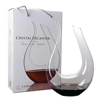 

Wholesale Shanxi Factory New Fashion Magic Elegant Hand Blown Crystal U Shaped Wine Decanter