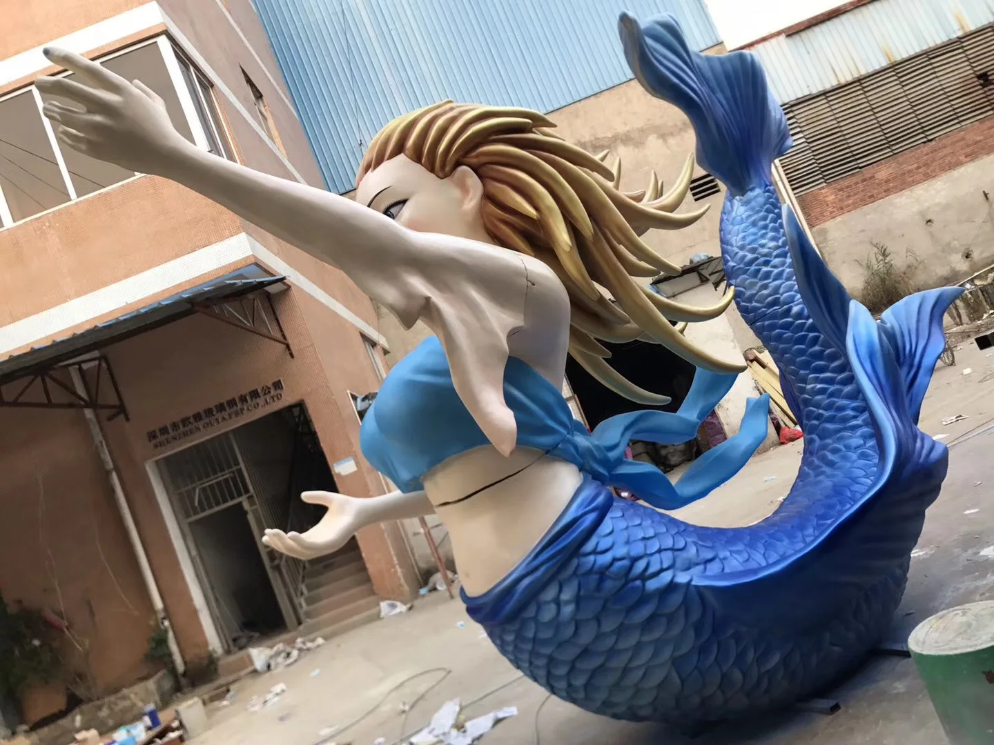 Life Size Hand Made New Fiberglass Large Mermaid Statue Giant Sculpture