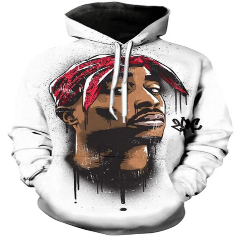 

wholesale hip hop Tupac 2pac hoodies 3d printed custom embroidered hoodies men custom