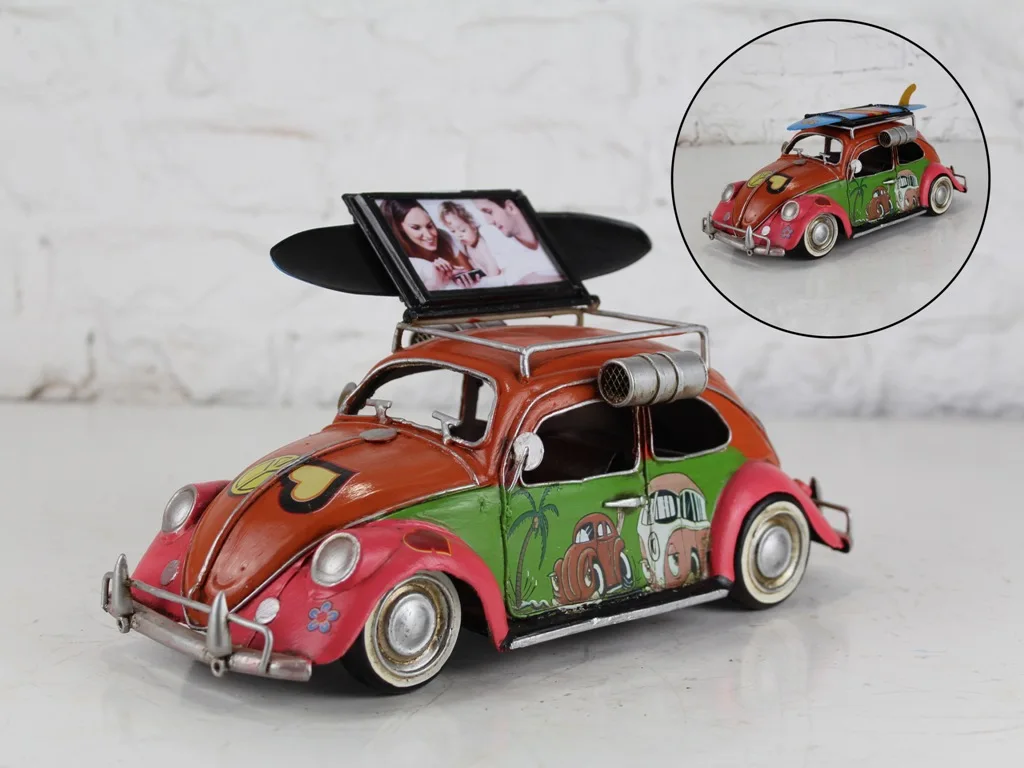 Vintage Handmade Iron Art Can Cover Photo Frame Decoration Vw