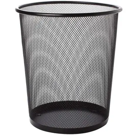 

round coffee house office home punched wire mesh metal waste paper bins, Red, pink,blue,green,gold,black,white,etc.