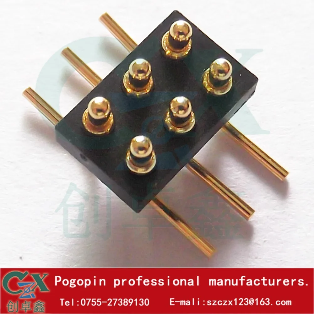 6pin Tworow Bended Pogo Pin Right Angle Pogo Pin Connector Spring