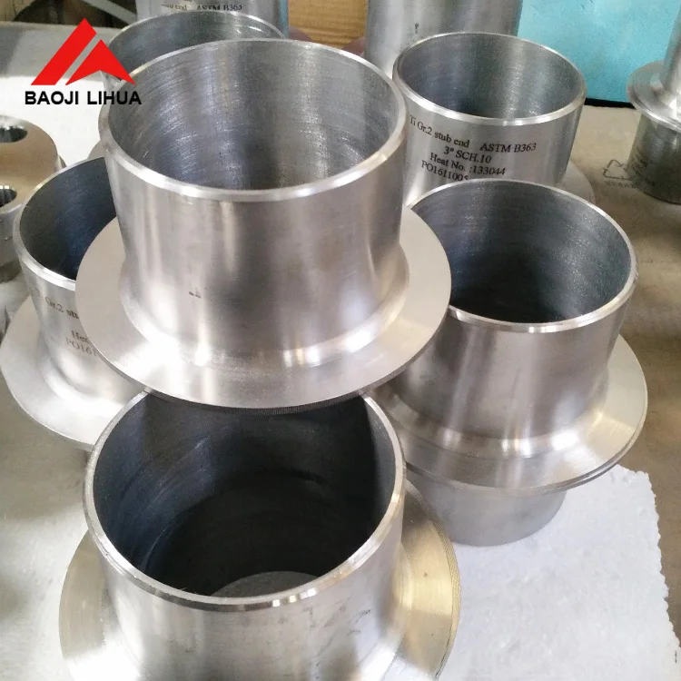 ASTM B363 WPT2 titanium lap joint stub end cap fitting