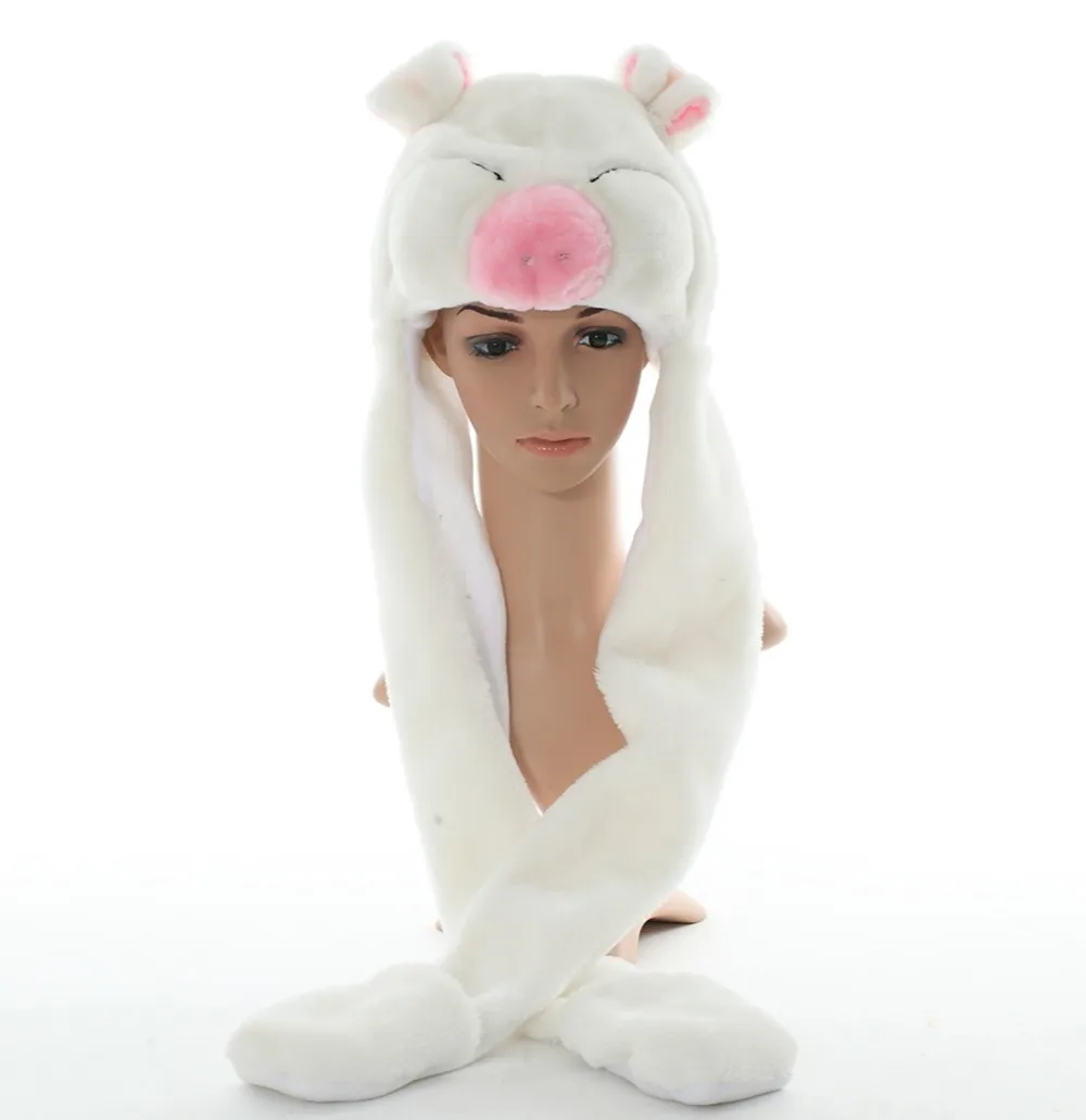 New Fashion Cute Plush White Panda Animal Hat with Paws ...