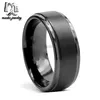 Best quality Single men tungsten ring with silver plated edges