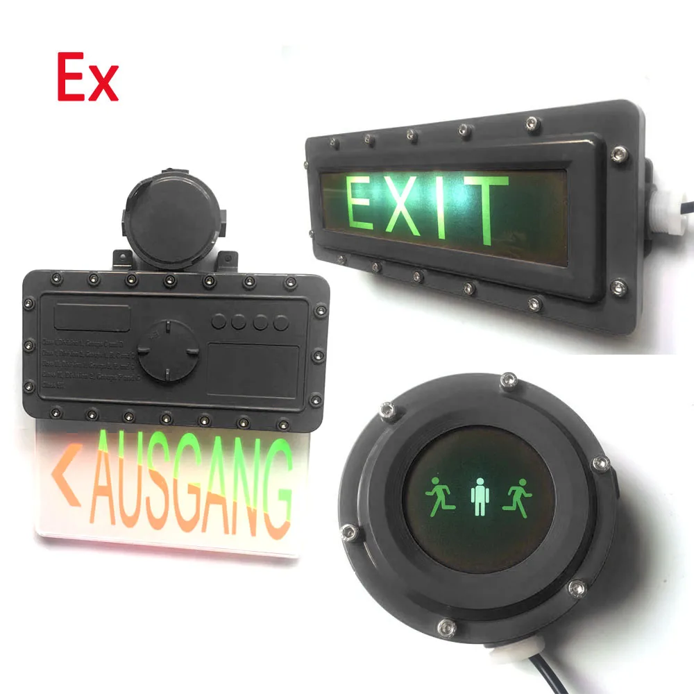 Explosion Proof Lighting Lighted Exit Signs For Business With Battery