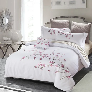 Kosmos Embroidery Butterfly 300tc Cotton Duvet Cover Set Buy New