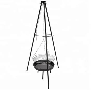 Outdoor Tripod Hanging Charcoal Bbq Grill Fire Pit Bbq Grill View