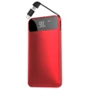 10000mah Portable Phone Power Bank with Cable Built in LCD Display for iPhone iPad Samsung Galaxy and More