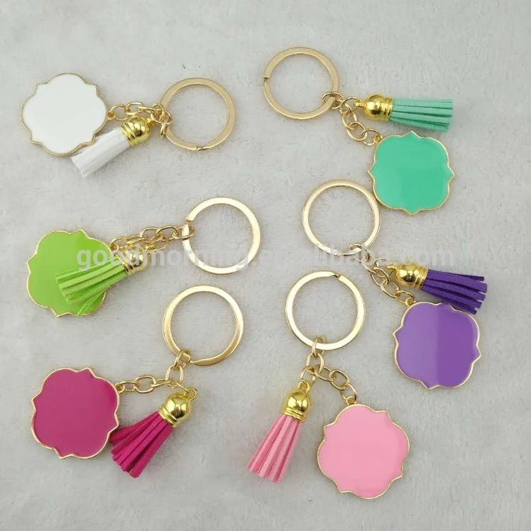 

Wholesale Customized Colorful Enamel Tassel Keychains, As the picture show