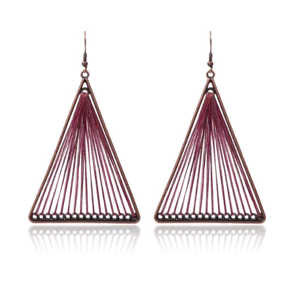 

Good quality new designs ladies thread tassel drop silk thread earring