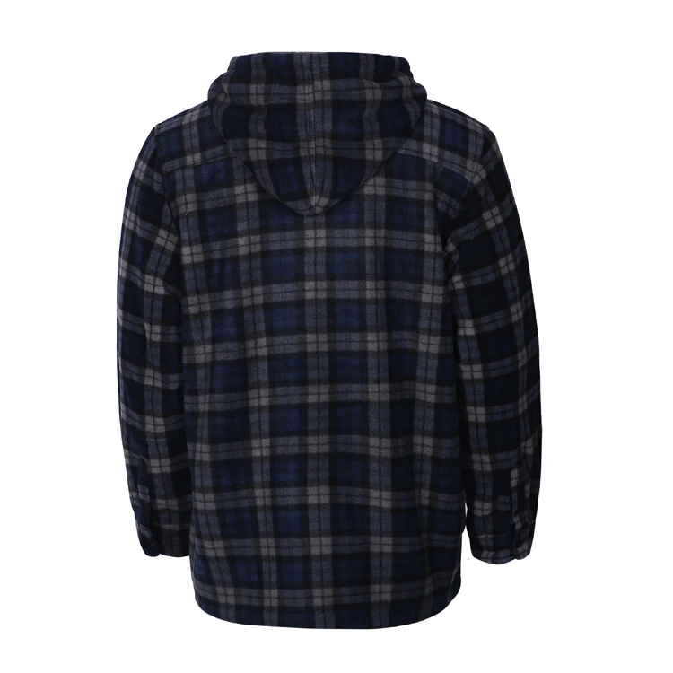 High Quality Custom Hoodies Plaids Polyester Winter Warm Polar Fleece