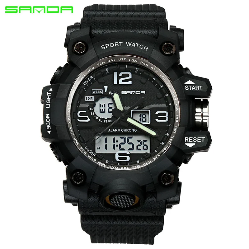 

SANDA 742 Sport Watch Men Clock Male LED Digital Quartz Wristwatches Relogio Masculino Men's Top Brand Luxury Digital watch