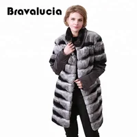 

Real fashion womens chinchilla rex rabbit fur coat long customize ladies duck down chinchilla vest winter coats jacket parka fur