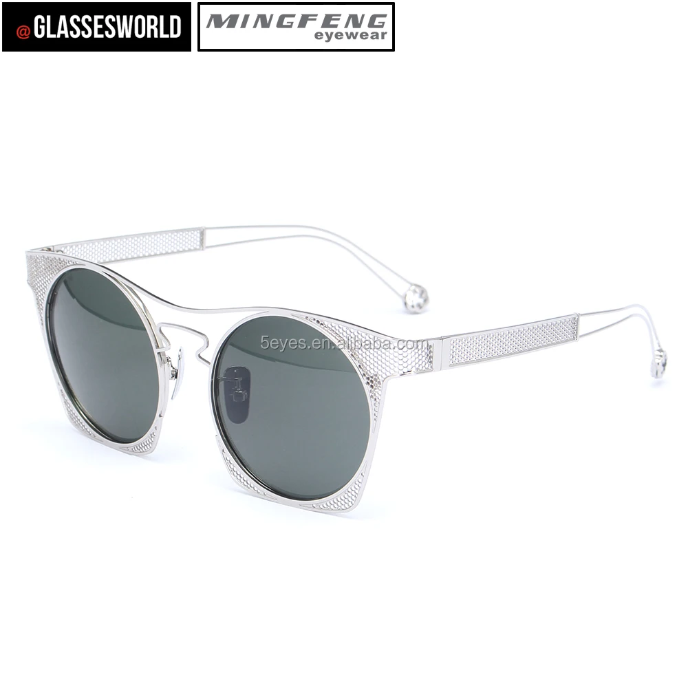 

High quality metal fashion sunglasses with custom own brand logo sun glasses of women and men