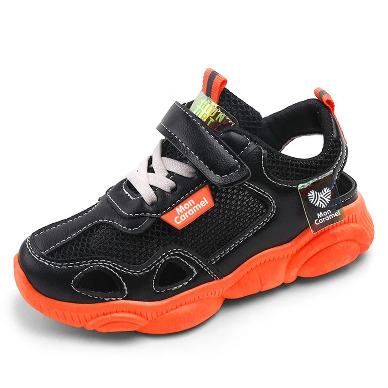 

Wholesale popular fashion breathable hollow mesh upper comfortable bear sole kids sports sandals with cheap price, Pink,beige,black