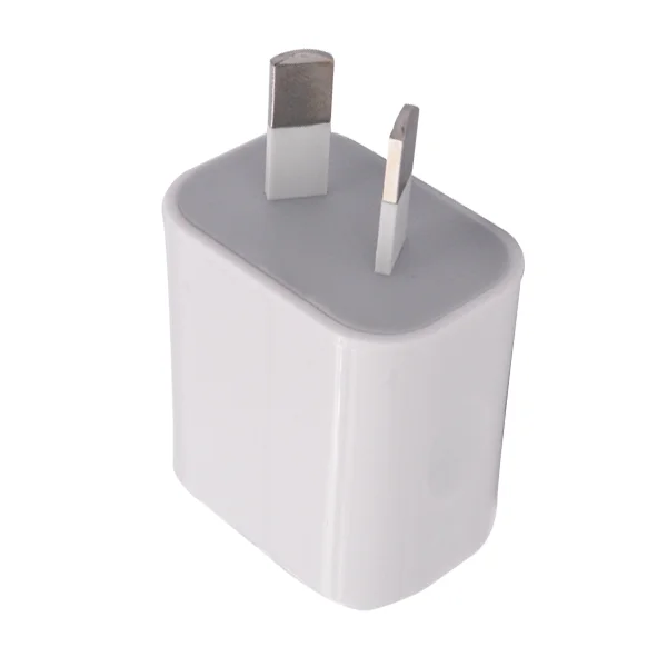 

AU certificate AU 5V 2.1A mobile phone tablet usb charger power adapter, White