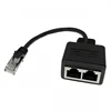 RJ45 1 Male to 2 Female Ethernet Network Splitter Extension Adapter Connector Cable