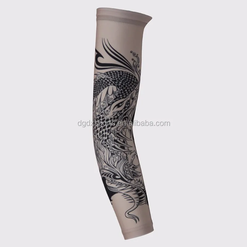 Pair Fashion Tattoo Cool Arm Cover Sleeve Cuff Outdoor Sport Protection 