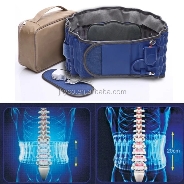 

free shipping sample order adjustable Heated Spinal Air Traction waist lumbar Belt, N/a