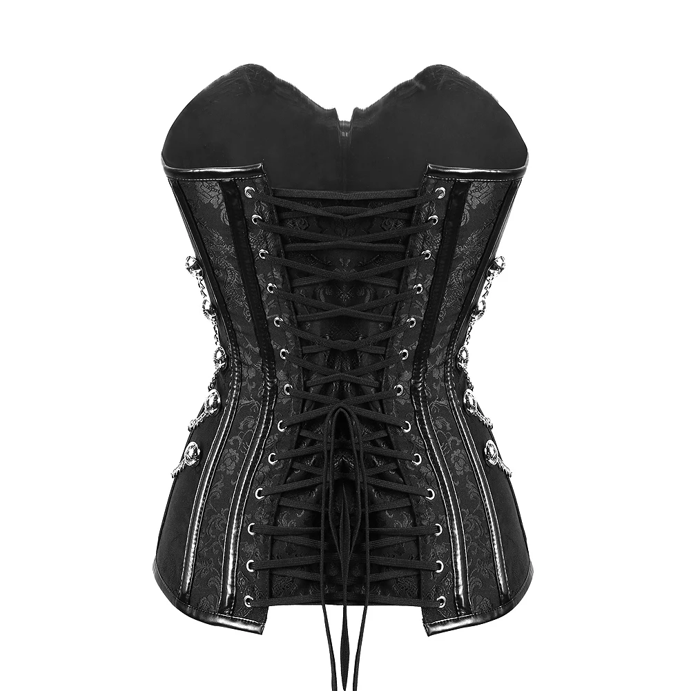 妇女的蒸汽朋克哥特式紧身胸衣 overbust 紧身胸衣塑身纤体紧身胸衣
