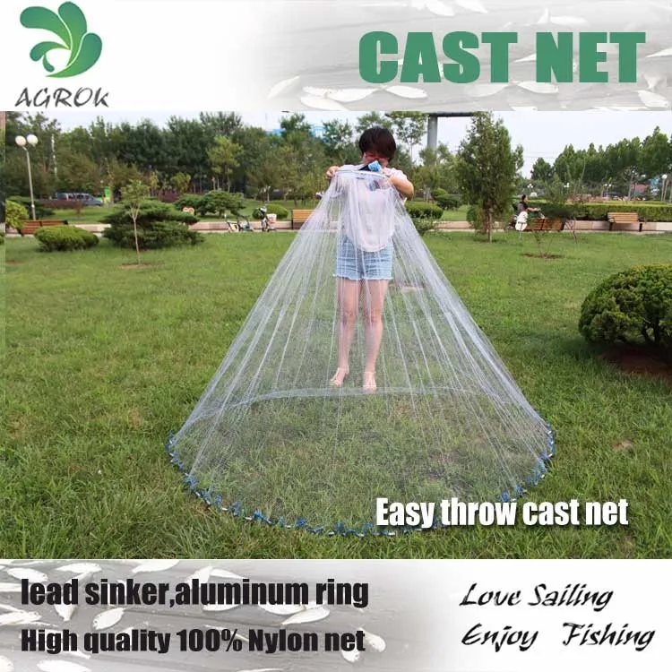 Aluminum Ring Easy Throw Cast Net Nylon Mono Cast Net - China Commercia  Nylon Multifilament Fishing Net and Fishing Net Multifilament price