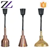 Buffet items kitchen supply hanging golden copper heating food warmer antique pendant metal food heat lamp bulbs buffet light