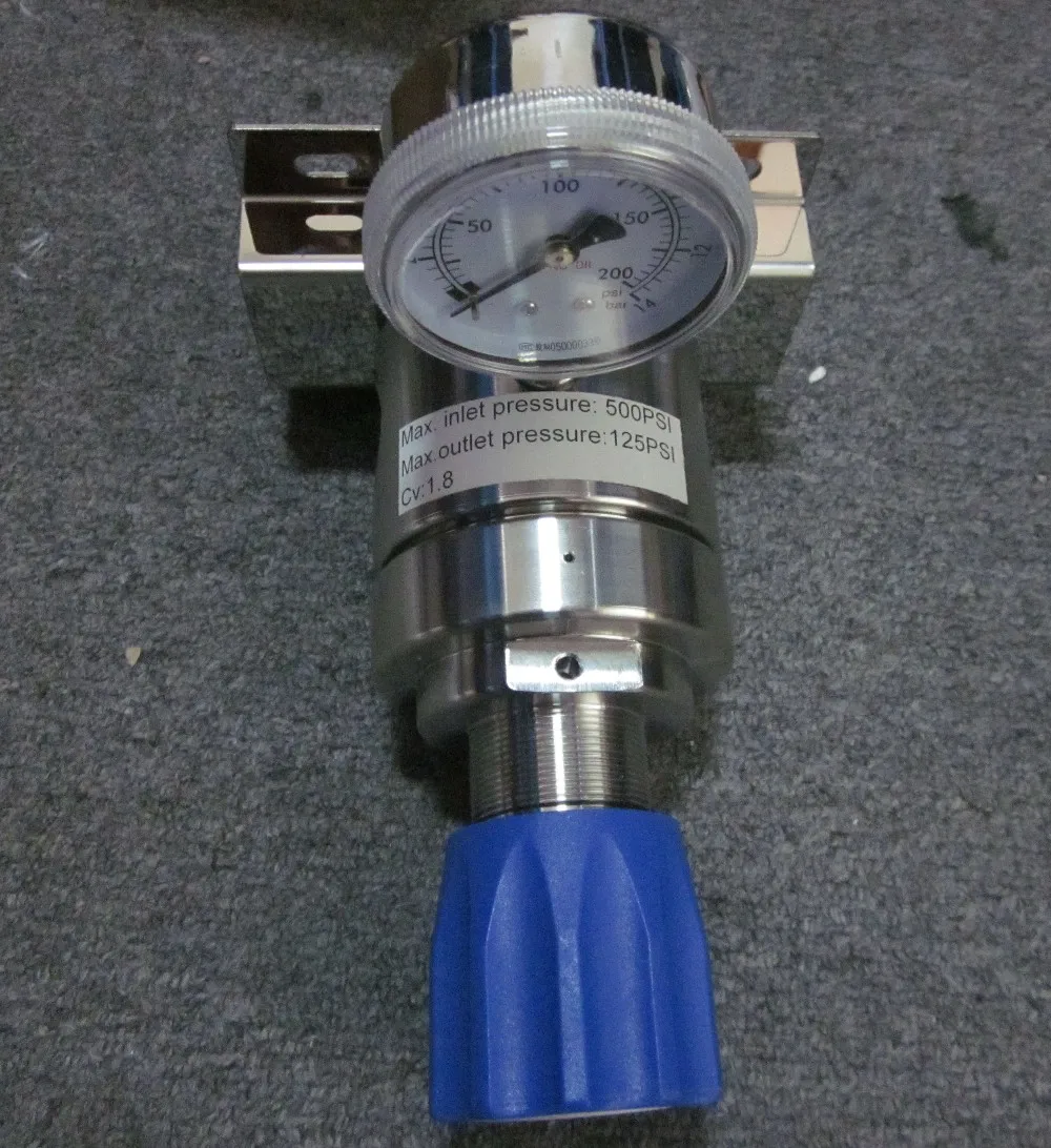 High Pressure Ss316 Argon Gas Regulator With Hose For Argon Gas