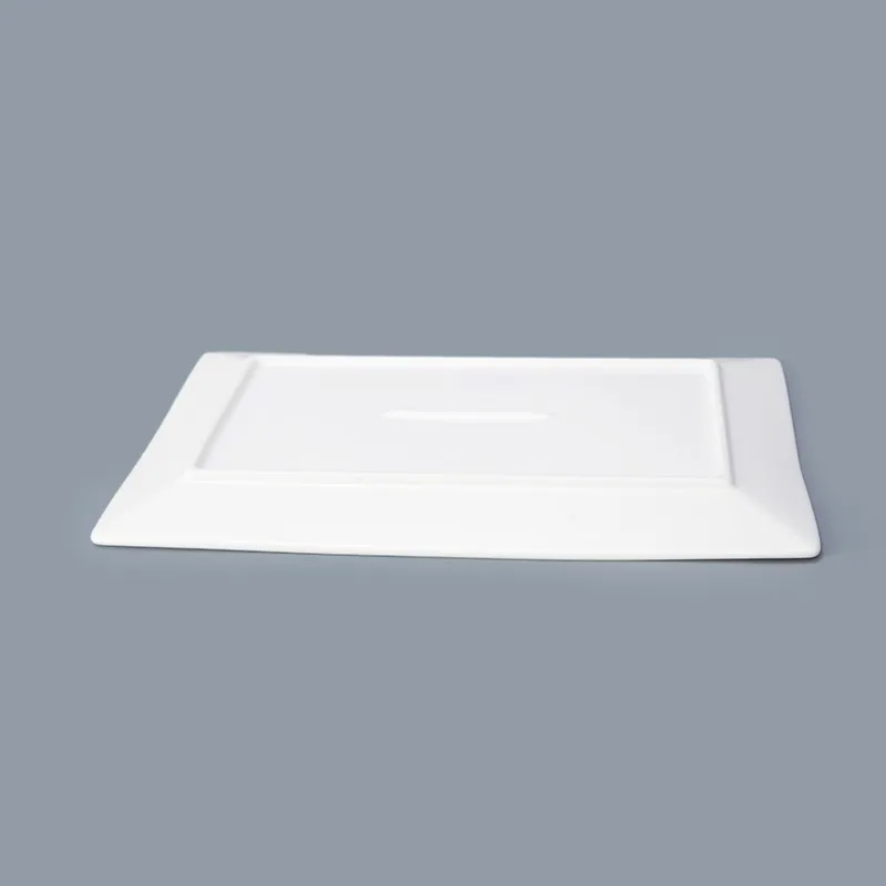 product-Two Eight-chaozhou white banquet rectangular platedinner plates for morden restaurant europe-1