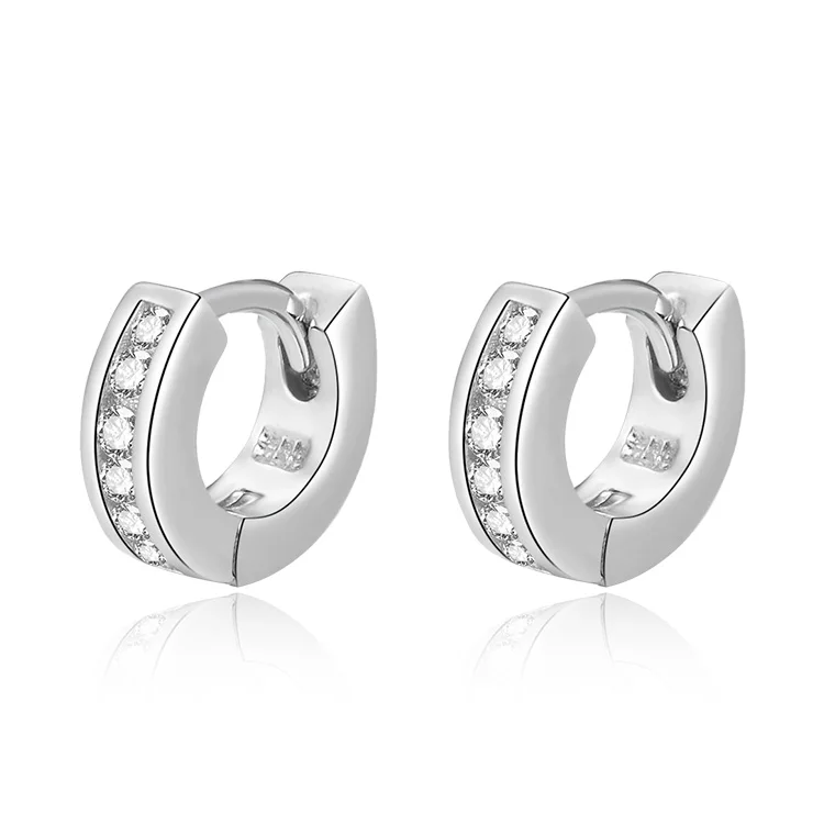 

POLIVA wholesale high quality zirconia earrings silver 925 Rhodium plating ear rings for women