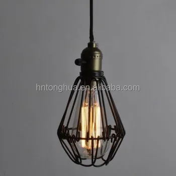 Industrial Vintage Style Black Cage Lamp Shade Buy Industrial Vintage Lamp Shades Antique Hanging Bird Cages Decorative Bird Cages Cheap Product On