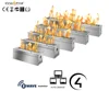 Inno living fire 72 inch silver/black real flame bioethanol smart fireplace