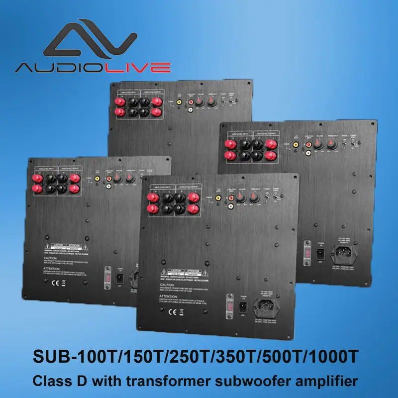 Sub1000t High Power Amplifier 1000w Rms 4ohm Class D Plate Amp