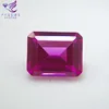 3# Red Emerald Cut Synthesis Natural Corundum Ruby