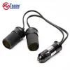 1 to 2 Car Cigarette Lighter Extension Cable with LED Indicator