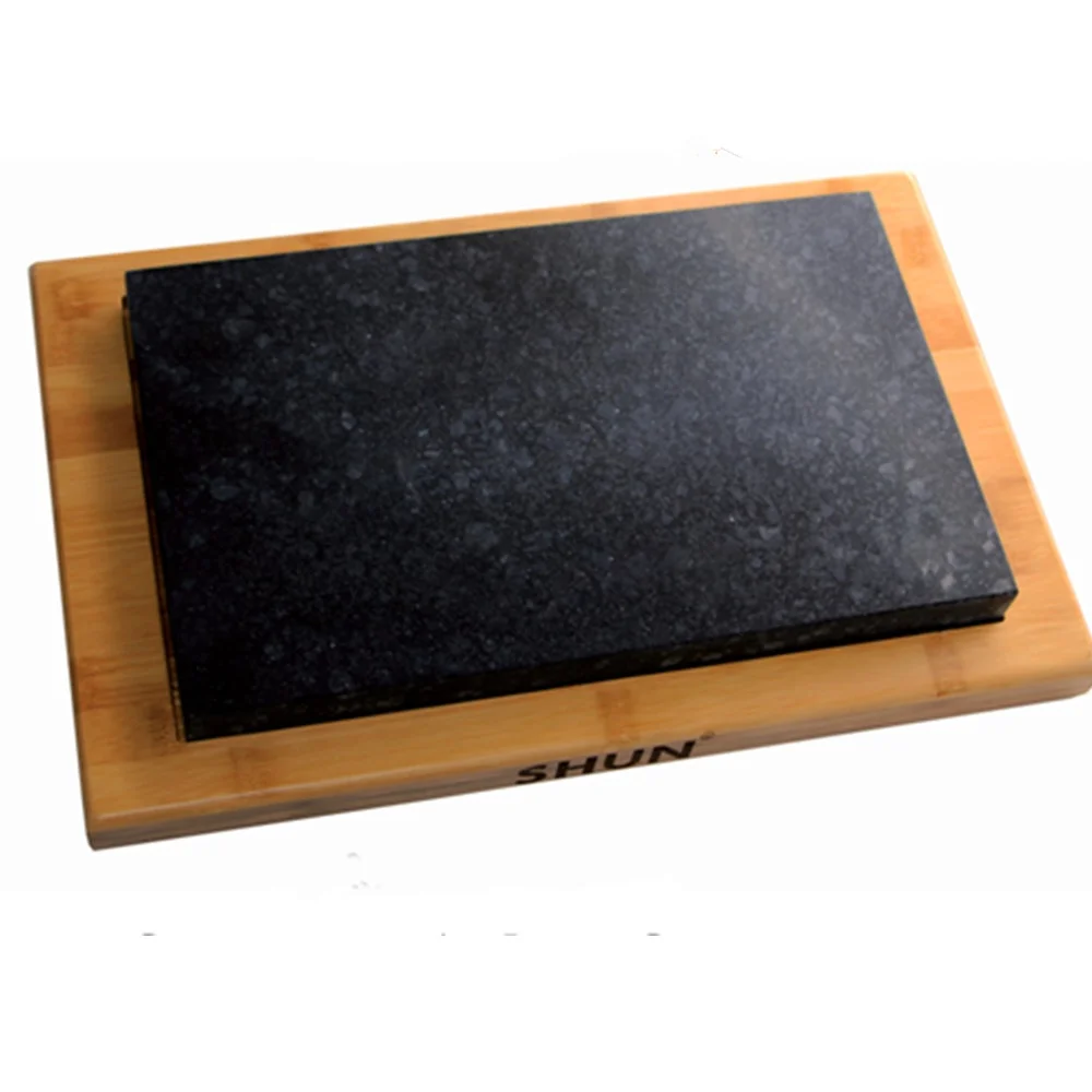 

Cooking Stone Extra Large Lava Hot Stone Tabletop Grill Cooking Platter and Cold Lava Rock Grilling Stone with Bamboo Platter