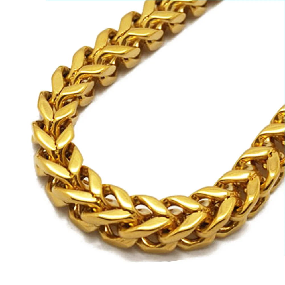 

Olivia Hot Stainless Steel Punk Jewelry 18k Gold PVD Plated 2.5mm Franco Gold Chain Necklace