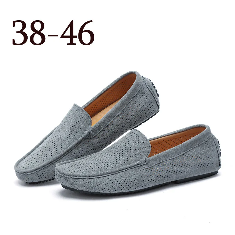 

Wholesale fashion men large size flat loafer shoes casual driver shoes for men, 4 color
