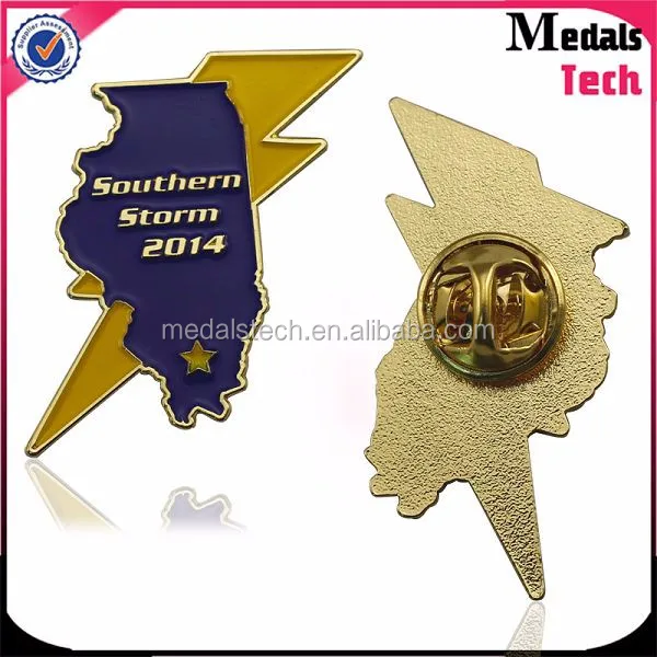 Znic alloy material metal Green leaves shape company name badge with safety pin