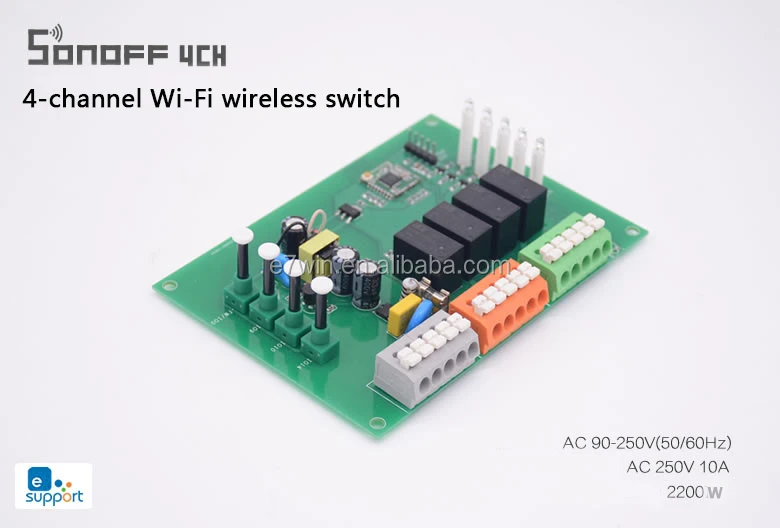 Smart Wifi Switch Sonoff 4ch 4 Way Wireless Switches Din
