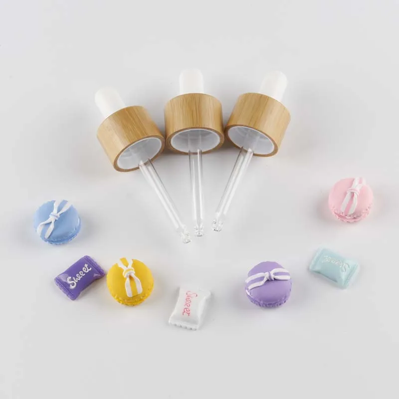 24/410 plastic dropper cap with bamboo closure for silicone teat