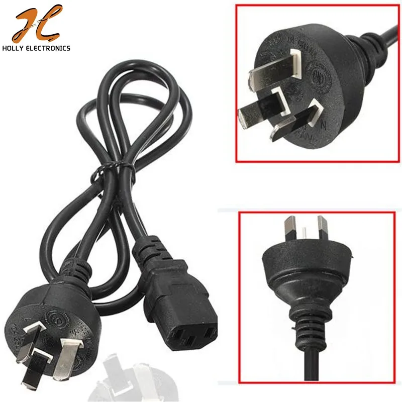 Eu/us/au/uk 4standards 1.2m 3-prong Ac Power Supply Adapter Cord Cable ...