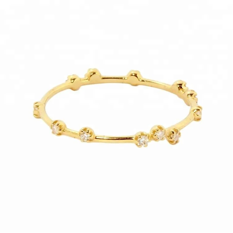 

925 silver Popular gold plated fashion filigree diamond rings