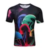High Quality Watercolour Cool Boy Print 3D T-shirts Punk 3D Short Sleeve T-Shirt M-4XL /6 sty