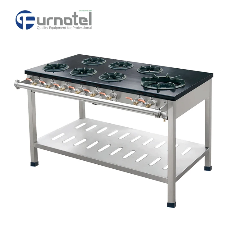 
Commercial Chinese Wholesale Korean Gas Wok 3 Burner Cooking Range With Undershelf 