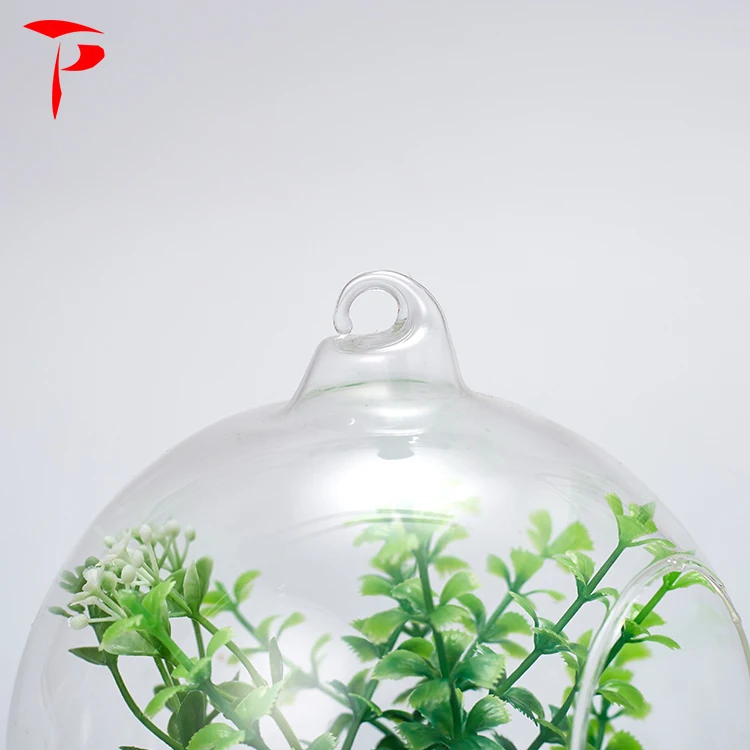 Purple Flower Clear Glass Terrarium Containers Globe Glass Terrarium For Indoor Plant Buy